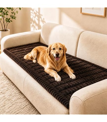 Amazon.com: H.VERSAILTEX Chenille Couch Cover for Dogs Washable